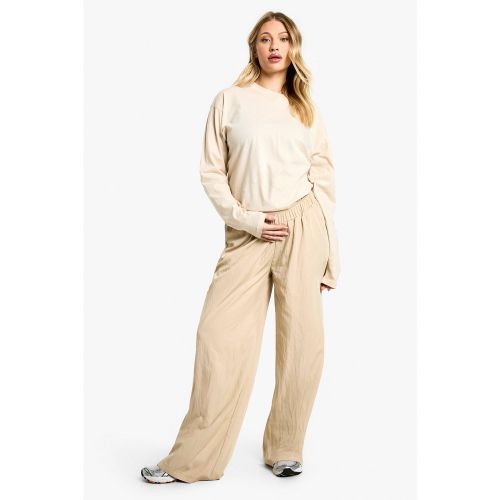 Maternité - Pantalon De Grossesse Large En Nylon - 36 - boohoo - Modalova