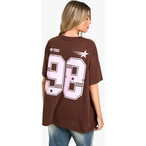 T-Shirt Oversize Imprimé - 34 - boohoo - Modalova