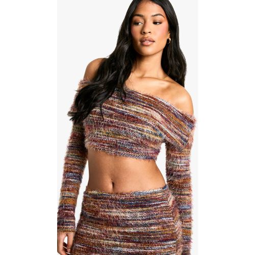 Tall" - Top Rayé En Maille À Col Bateau - 40 - boohoo - Modalova