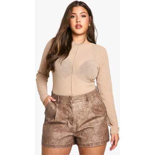 Grande Taille - Short Délavé - 44 - boohoo - Modalova