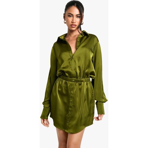 Robe Chemise Satinée - 44 - boohoo - Modalova