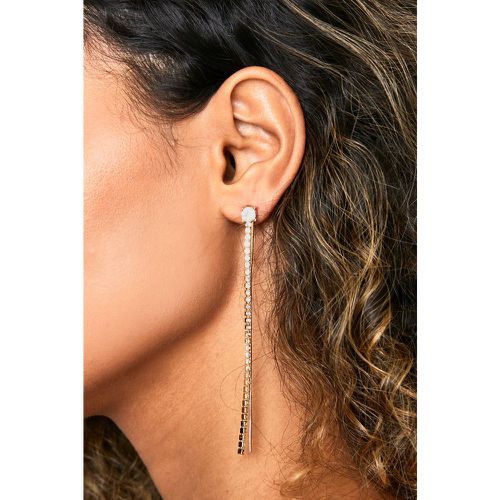 Boucles D'Oreilles Strassées - One Size - boohoo - Modalova