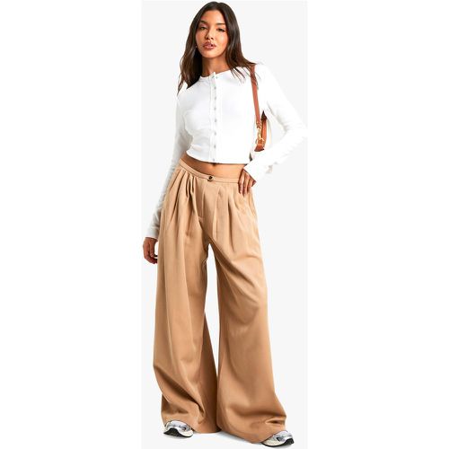 Pantalon Large Plissé - 36 - boohoo - Modalova