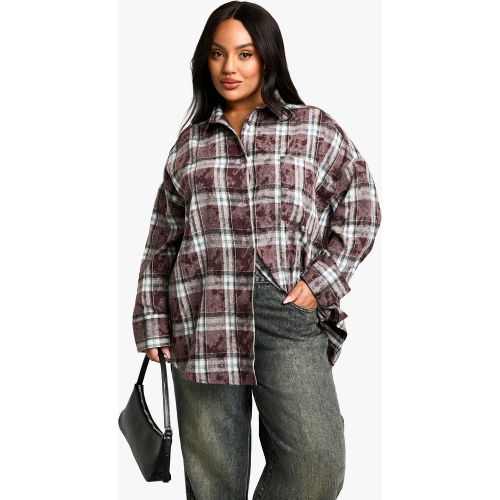 Grande Taille - Chemise À Carreaux - 44 - boohoo - Modalova
