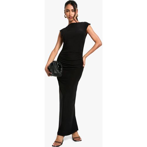 Robe Longue Froncée Soyeuse - 36 - boohoo - Modalova