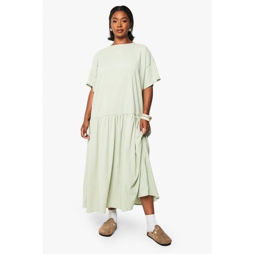 Grande Taille - Robe Babydoll Texturée - 44 - boohoo - Modalova