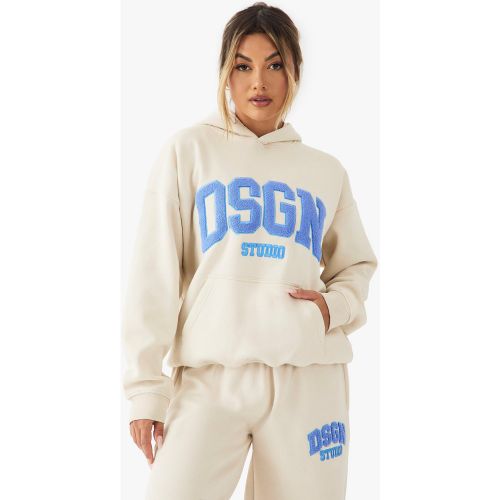 Sweat À Capuche Oversize À Imprimé - Blanc Écru - S, Blanc Écru - boohoo - Modalova