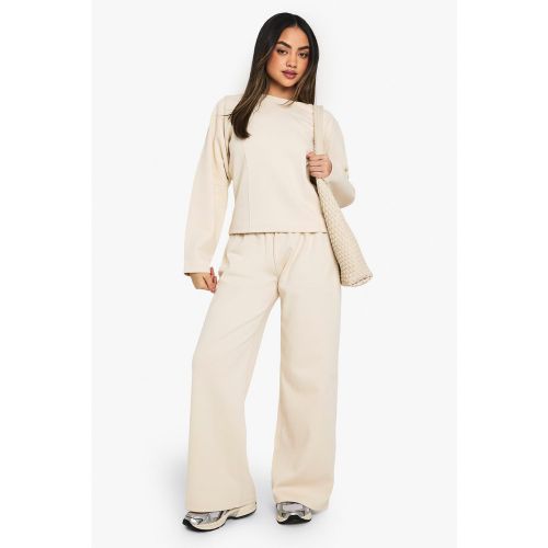 Jogging Large À Surpiqûres - Blanc Écru - S, Blanc Écru - boohoo - Modalova