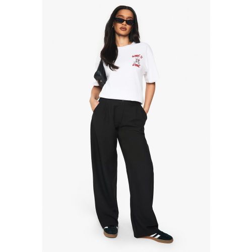 Pantalon Large Tissé - 36 - boohoo - Modalova