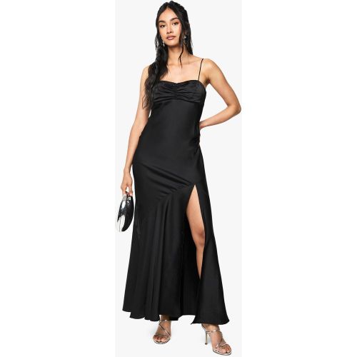 Robe Longue Satinée - 36 - boohoo - Modalova