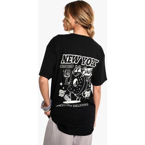 T-Shirt Oversize À Slogan Nyc - S - boohoo - Modalova