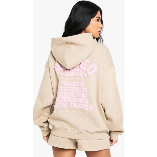 Sweat À Capuche Oversize À Slogan Rodeo Tour - S - boohoo - Modalova