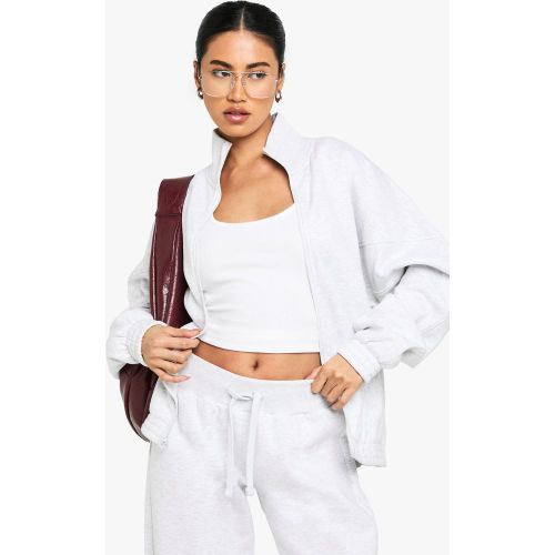 Sweat Zippé À Col Montant - S - boohoo - Modalova