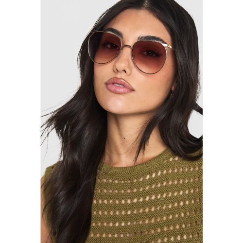 Lunettes De Soleil Oversize À Monture Mé"Tall"isée - One Size - boohoo - Modalova