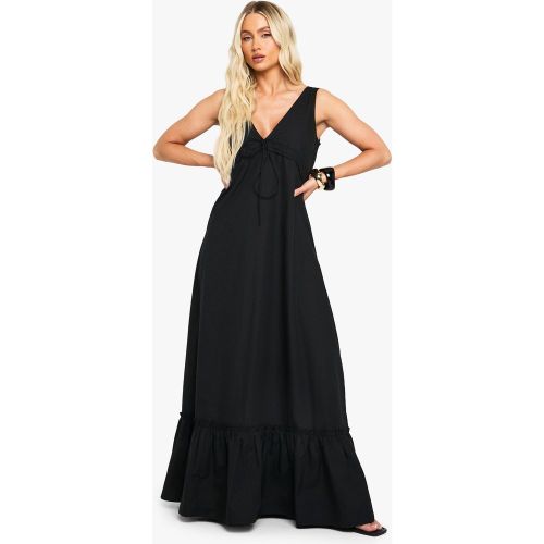 Robe Longue Froncée En Coton - 36 - boohoo - Modalova