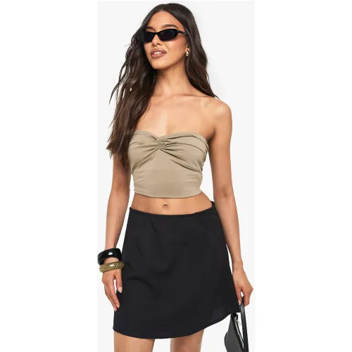 Mini-Jupe Droite - Noir - 34, Noir - boohoo - Modalova