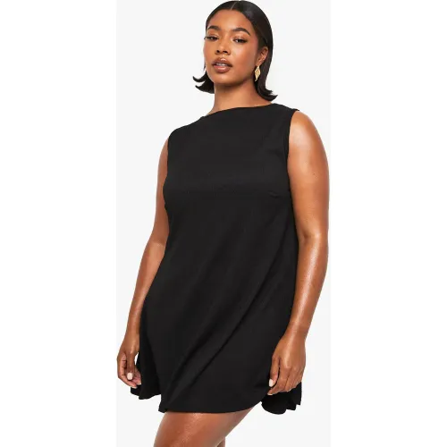 Grande Taille - Robe Trapèze Texturée - 44 - boohoo - Modalova
