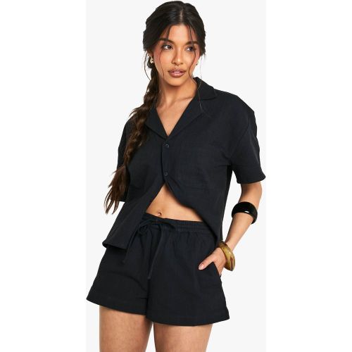 Short En Coton Premium À Cordon De Serrage - 34 - boohoo - Modalova
