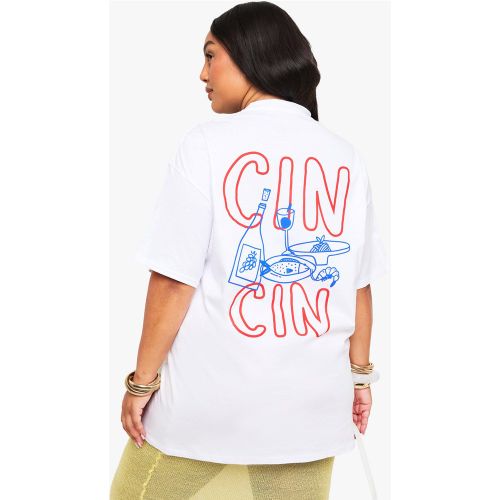 Grande Taille - T-Shirt Oversize Imprimé - 44 - boohoo - Modalova