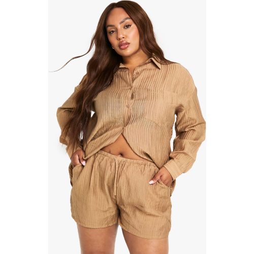 Grande Taille - Short Oversize Plissé - 44 - boohoo - Modalova