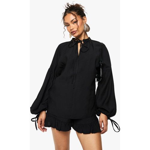 Short À Volants - Noir - 34, Noir - boohoo - Modalova