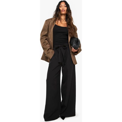 Pantalon Large À Ceinture - 34 - boohoo - Modalova