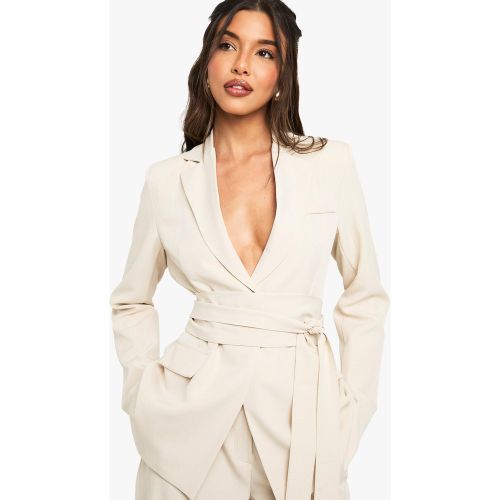 Blazer Noué À La Taille - 36 - boohoo - Modalova
