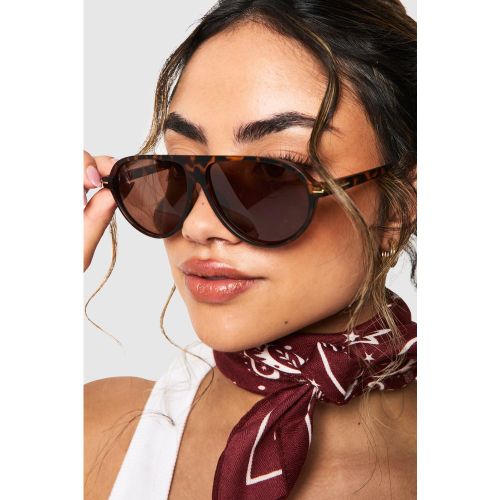 Lunettes De Soleil Écaille De Tortue - One Size - boohoo - Modalova