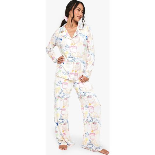 Ensemble De Pyjama Doux Avec Chemise Et Pantalon - 38 - boohoo - Modalova