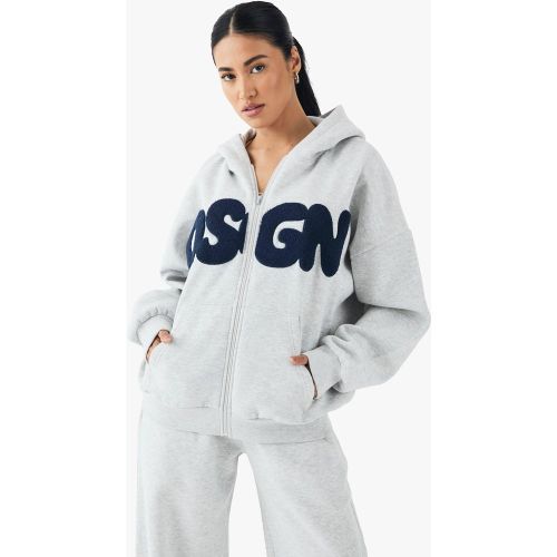 Sweat À Capuche Oversize Zippé En Tissu Éponge - S - boohoo - Modalova