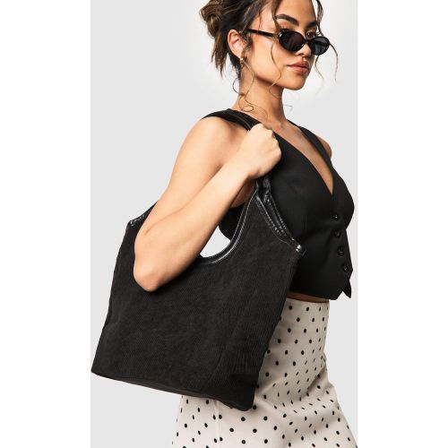Tote Bag En Synthétique Velours Côtelé - One Size - boohoo - Modalova