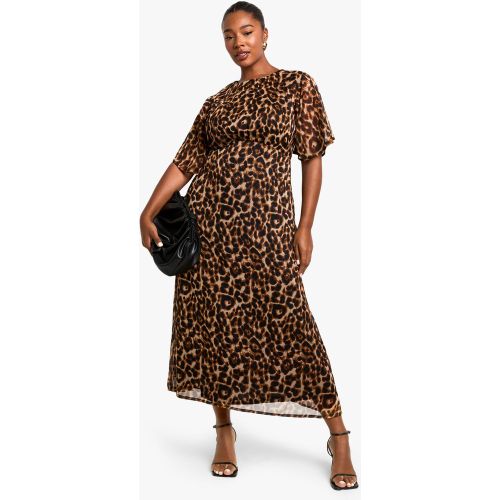 Grande Taille - Robe Mi-Longue À Imprimé Léopard - 52 - boohoo - Modalova