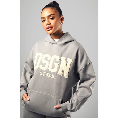 Sweat À Capuche Oversize À Slogan Dsgn En Tissu Éponge - L - boohoo - Modalova