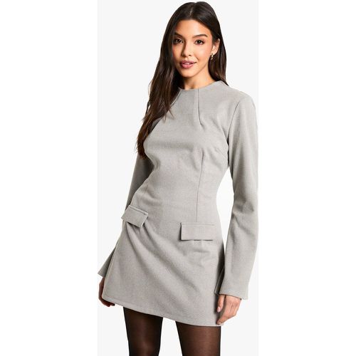 Robe Courte Trapèze À Manches Longues - 36 - boohoo - Modalova