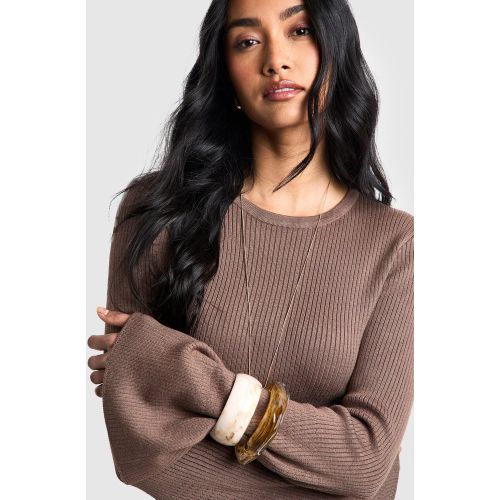Lot De 2 Bracelets En Résine À Imprimé Marbre - S/M - boohoo - Modalova