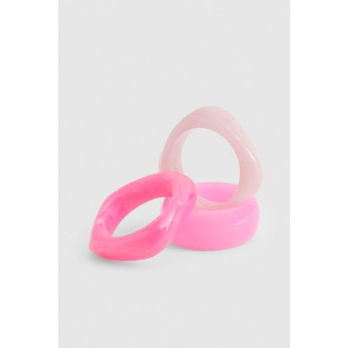 Lot De 3 Paires De Bracelets En Résine - S/M - boohoo - Modalova