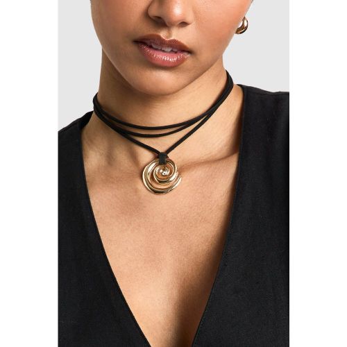 Collier Ras-Du-Cou En Velours Côtelé - One Size - boohoo - Modalova