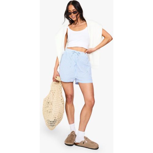 Short En Tissu Crêpe À Carreaux - 34 - boohoo - Modalova