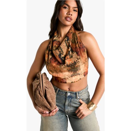 Crop Top Tie Dye À Dos Nu - 34 - boohoo - Modalova