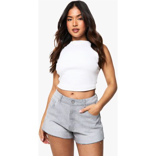 Petite" - Short En Jean À Bords Bruts - 34 - boohoo - Modalova