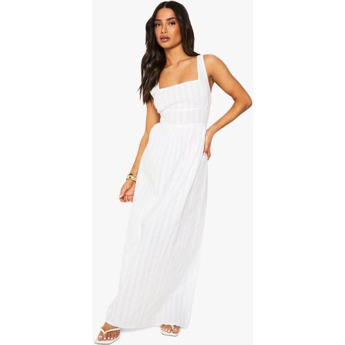 Petite" - Robe Longue Rayée En Tissu Crêpe - 34 - boohoo - Modalova