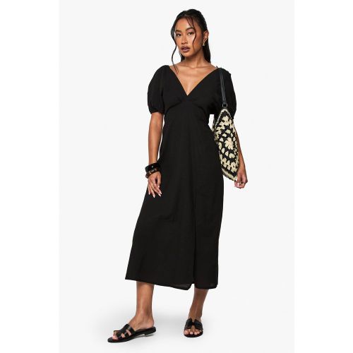 Robe Mi-Longue À Manches Bouffantes - 36 - boohoo - Modalova