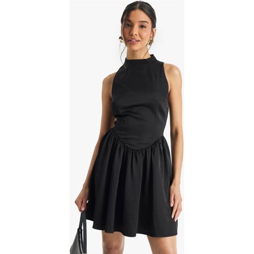 Robe Courte Premium Satinée À Col Montant - 36 - boohoo - Modalova