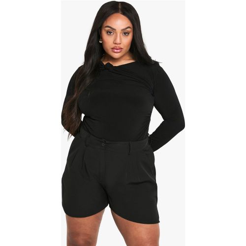 Grande Taille - Body Froncé À Détail Torsadé - 44 - boohoo - Modalova