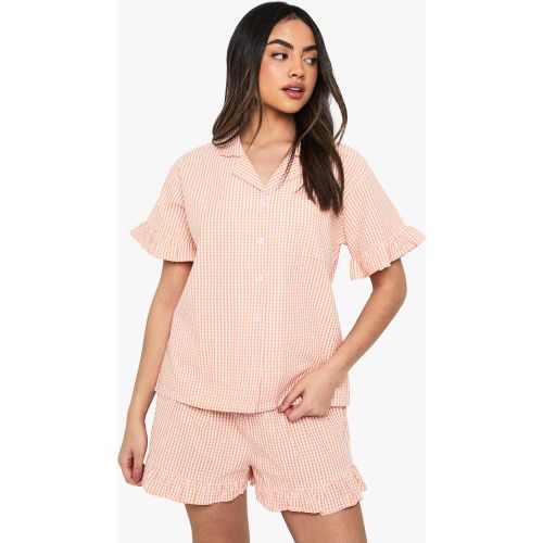 Ensemble De Pyjama À Volants Et Short - 34 - boohoo - Modalova