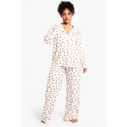 Grande Taille - Ensemble De Pyjama À Manches Longues Et Pantalon - 44 - boohoo - Modalova