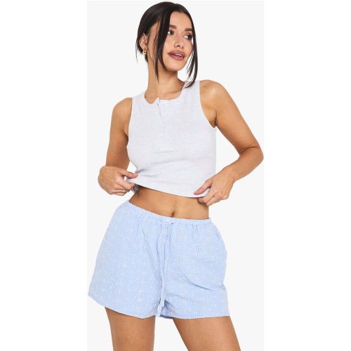 Tall" - Short À Broderie Vichy - 36 - boohoo - Modalova