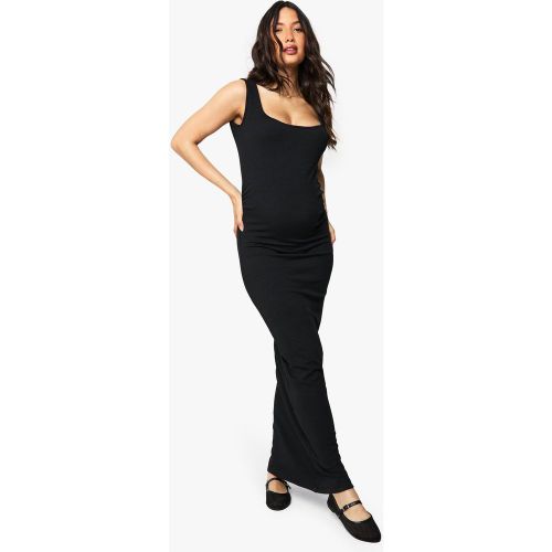 Maternité - Robe De Grossesse Longue Côtelée - 36 - boohoo - Modalova