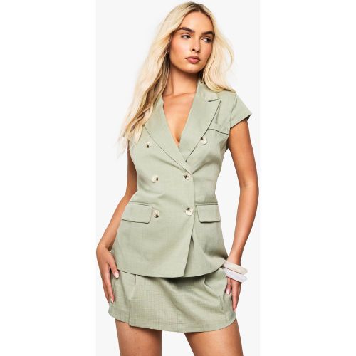 Blazer Boutonné Sans Manches - 36 - boohoo - Modalova