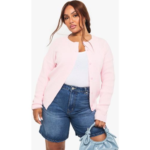 Grande Taille - Cardigan À Col Ras Du Cou - 44 - boohoo - Modalova